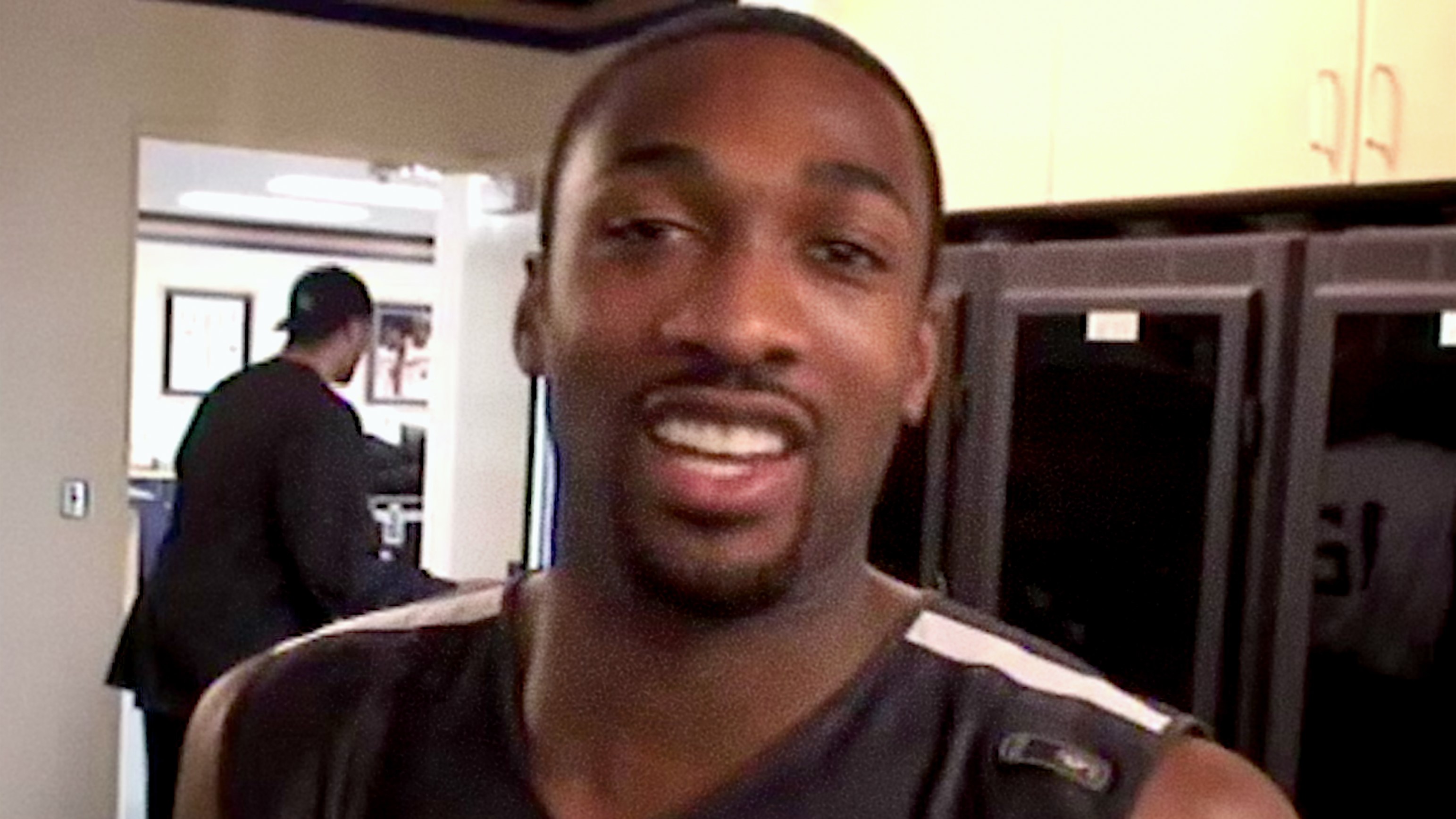 Photo still of Gilbert Arenas in a locker room in Untold: Shooting Guards