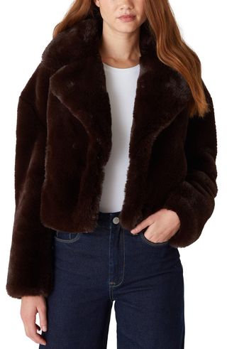 Crop Faux Fur Jacket