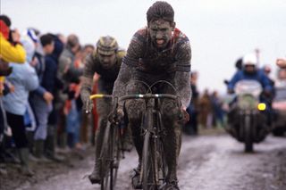 Sean Kelly Paris-Roubaix covered in mud