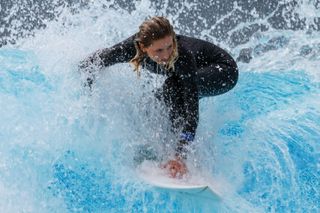 An image of a surfer at a wave park