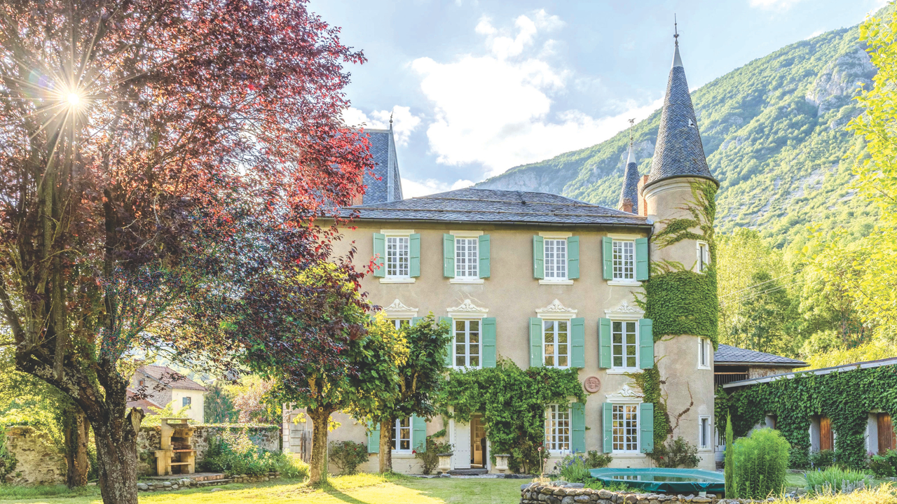 19th century château on the foothills of the Pyrenees 