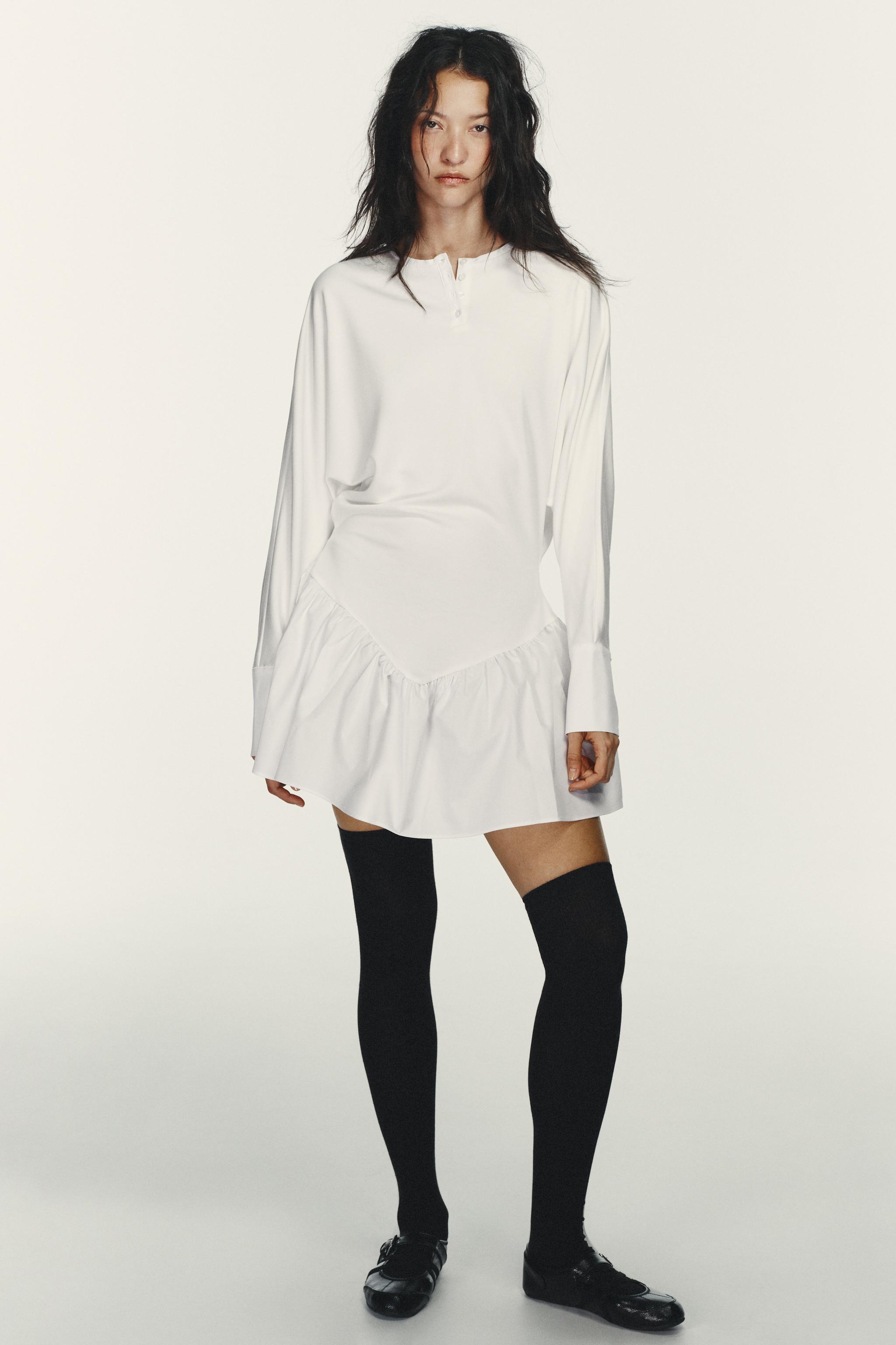 Short Combination Batwing Sleeve Dress