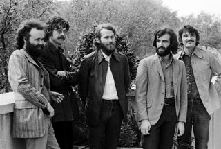 The Band in London, June 1971. (from left) Garth Hudson, Robbie Robertson, Levon Helm, Richard Manuel, Rick Danko.