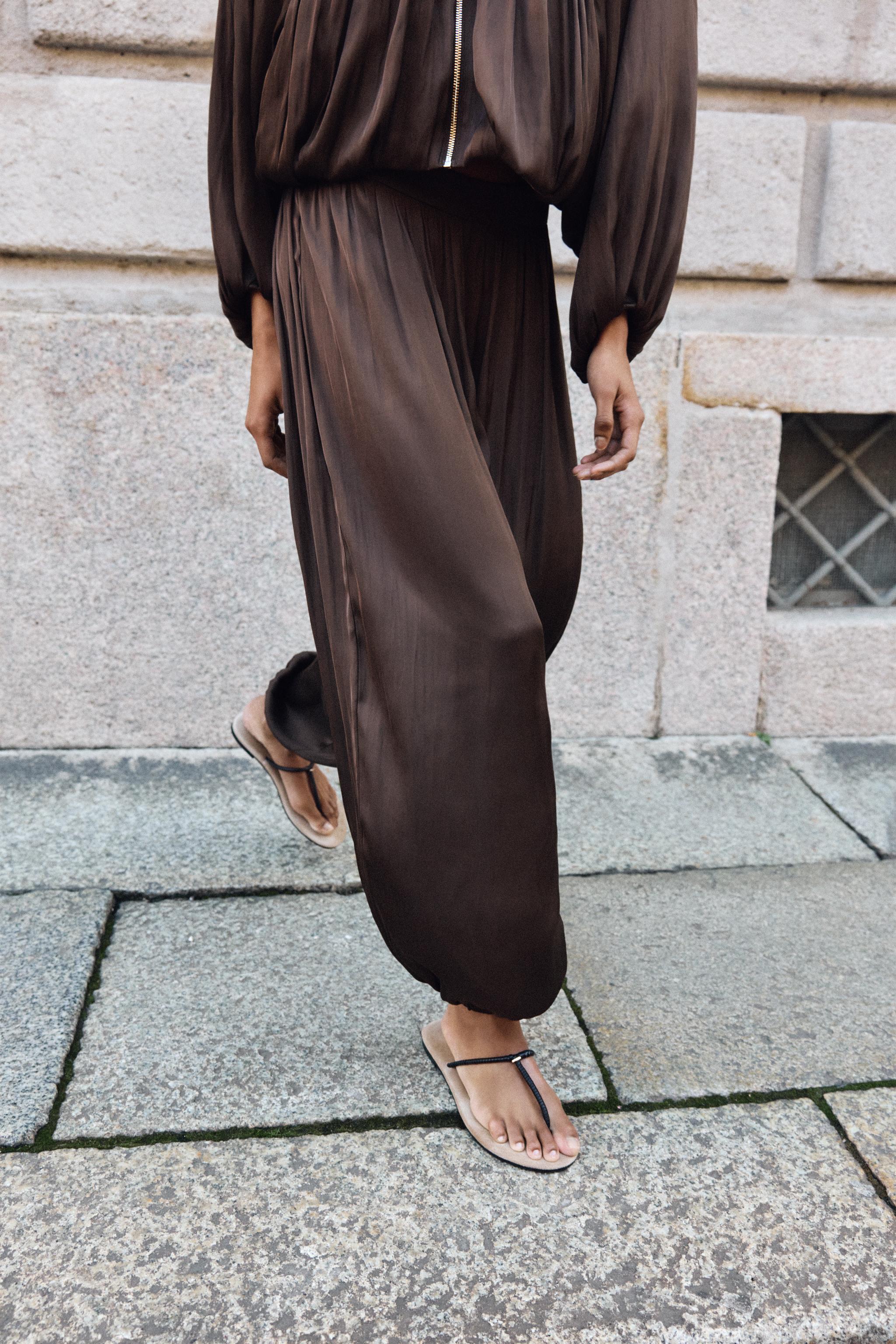 Satin Effect Balloon Pants