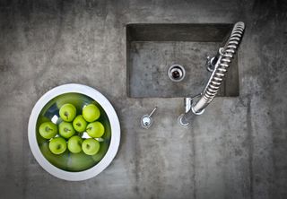 cleaning concrete countertops