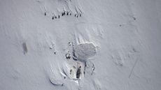 Aerial image of Vostok Station in Antarctica.