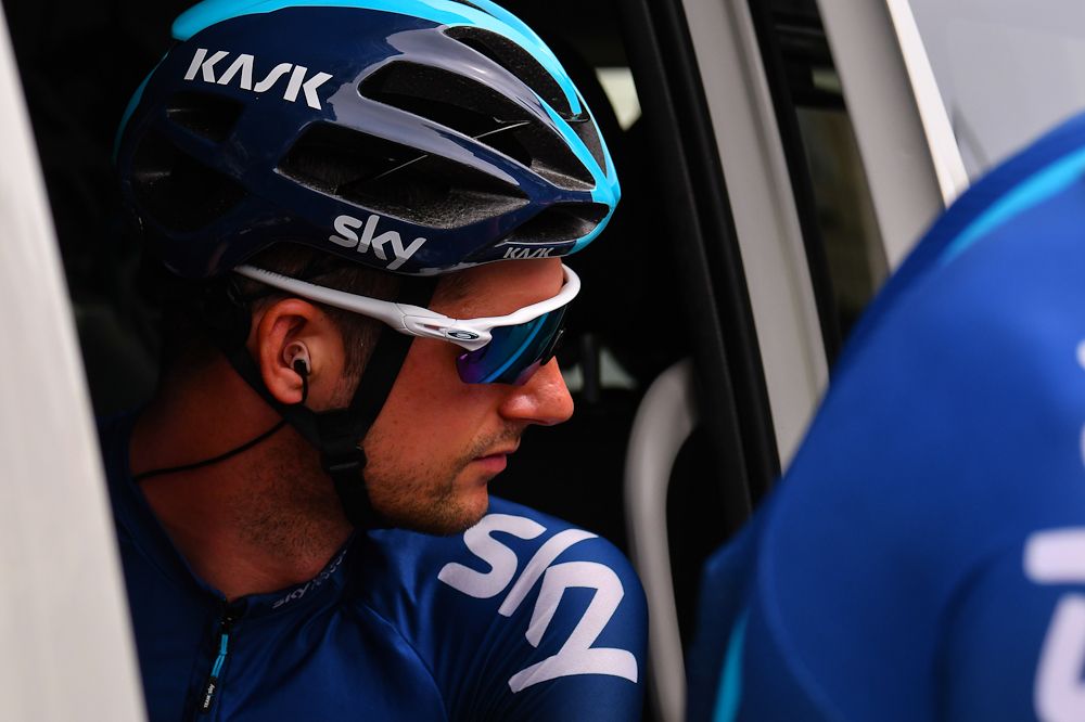 Wout Poels gets ready for stage 4 at the Tour Down Under