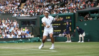 Roger Federer under Wimbledon 2019