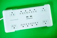 Sturdiest surge protector: Monoprice 12 Outlet Power Surge Protector with 2 Built-in USB Charger Ports