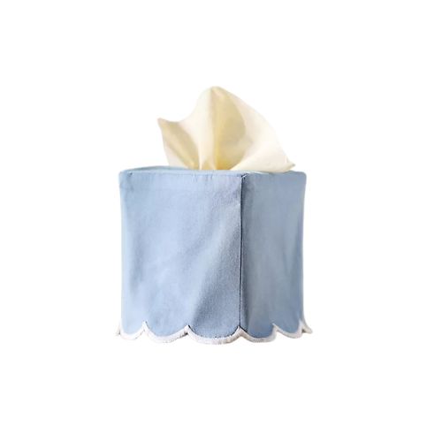 Anthropologie, Fabric Scallop Edge Tissue Box Cover
