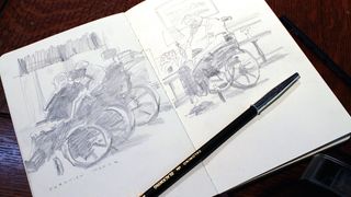 Coffee shops and retirement homes are prime sketching locations. People tend to stay still. 