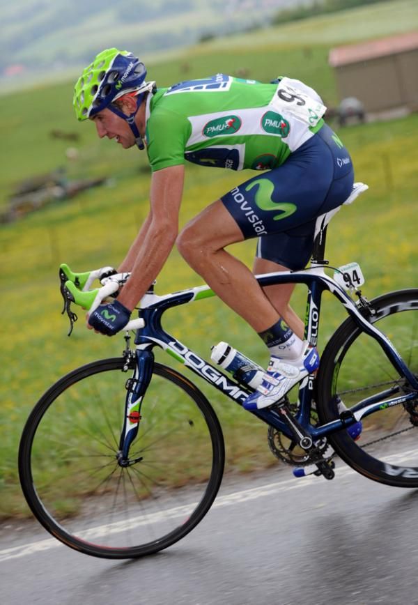 Branislau Samoilau (Blr) Movistar Team, wore the mountains jersey despite being 3rd in the classification.