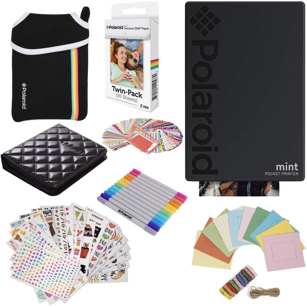 Polarid mint pocket printer bundle