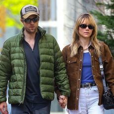 Robert Pattinson and Suki Waterhouse walk in New York City