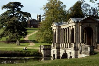 Palladian Bridge at Stowe Landscape Gardens, Buckinghamshire.