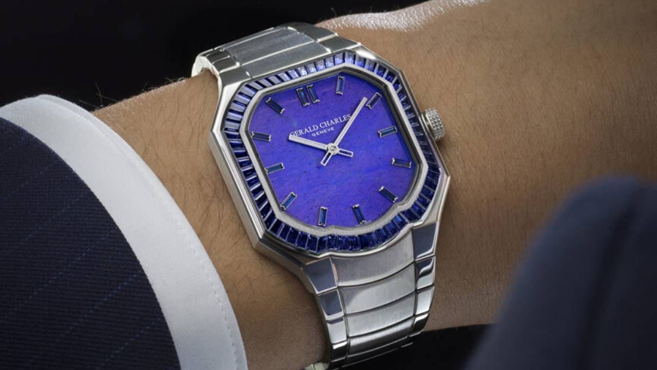 Gerald Charles Masterlink Gem-Set Stone Dial