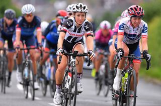 Leah Kirchmann (Team Sunweb) riding at the Women's Tour