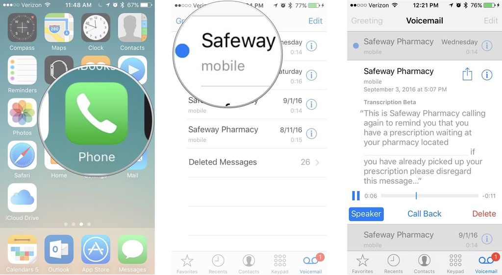How to set up answering machine on iphone