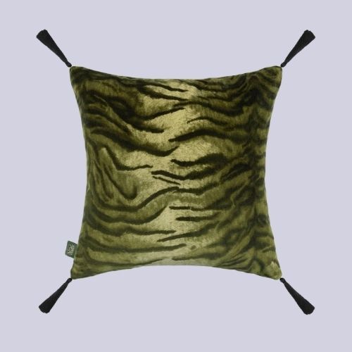 Velvet Caspian Tassel Cushion 