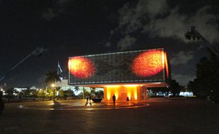 The iconic Jewel Box building on the plaza of The National YoungArts Foundation, Miami