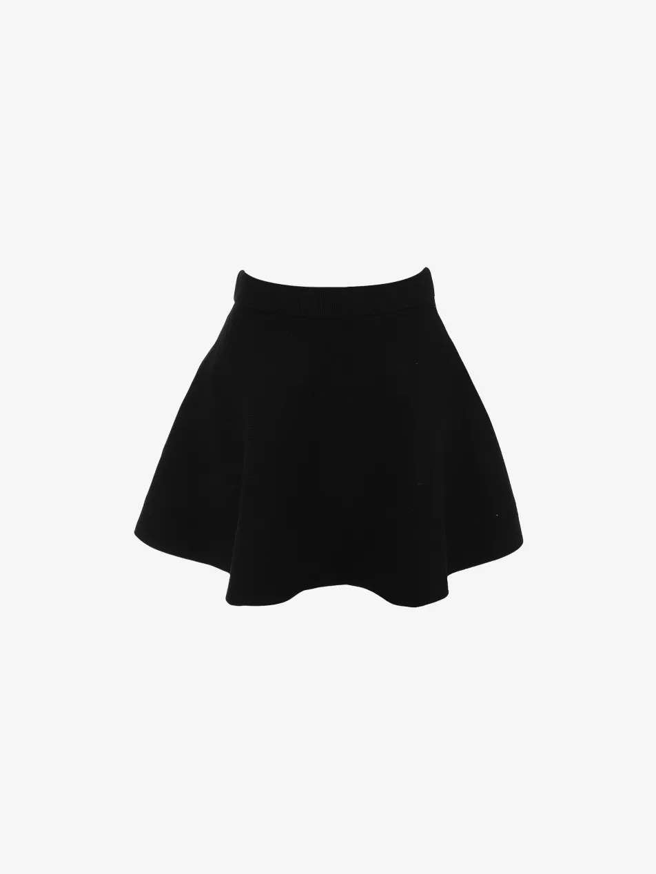 Rosina Flared Wool-Blend Mini Skirt - Xs (a-C Cup)