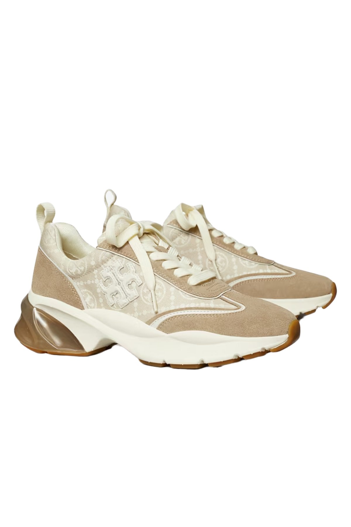 Tory Burch T Monogram Good Luck Trainer in Brown, Size 6.5