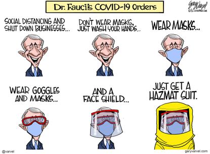 Editorial Cartoon U.S. Fauci coronavirus advice