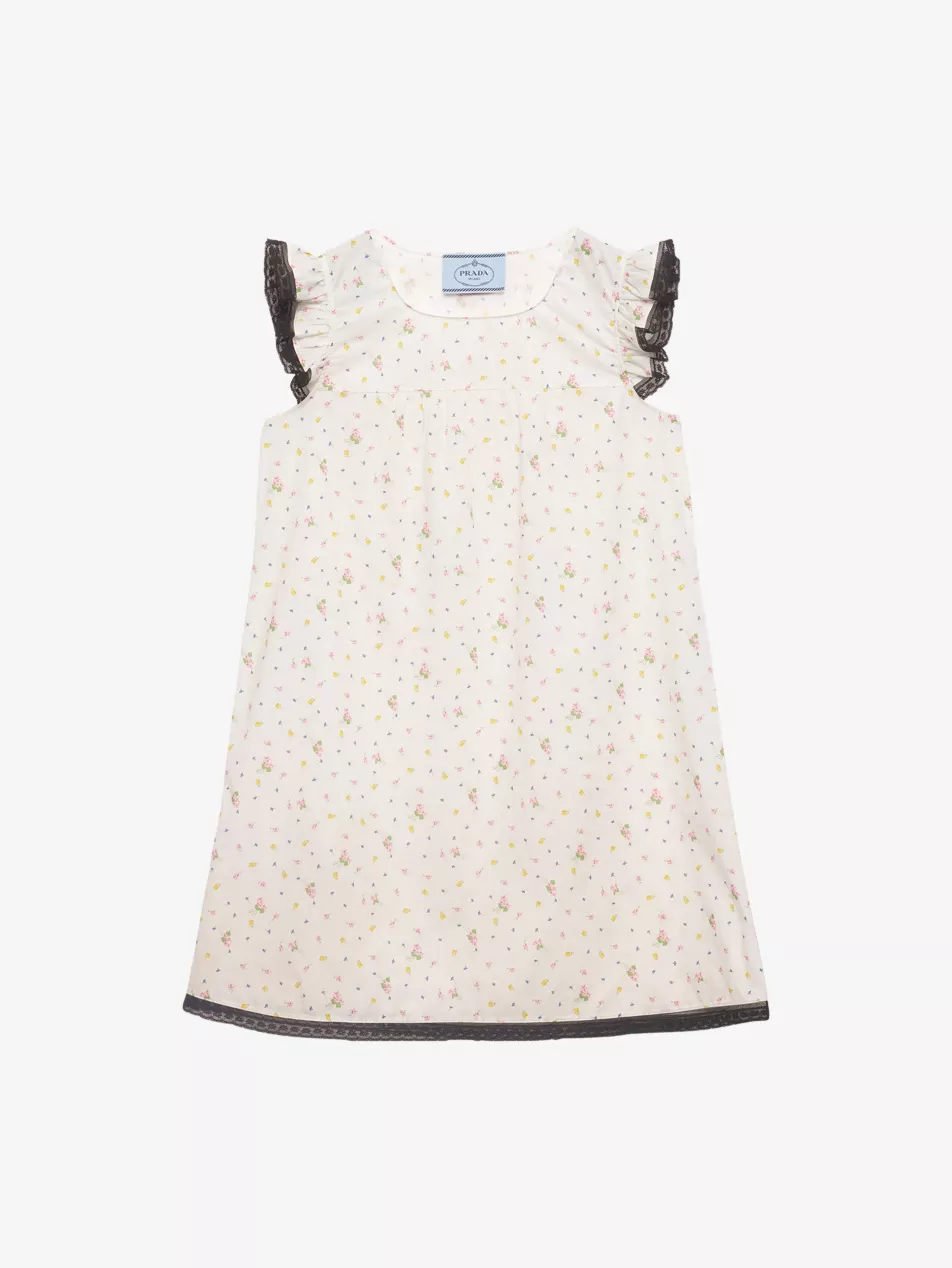 Floral-Print Cotton Mini Dress - 4