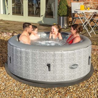 open area garden spa on hot tub