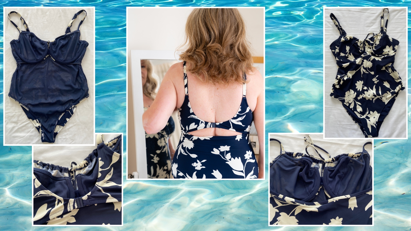 Julie Player testing Bravissimo Koh Samui swimsuit