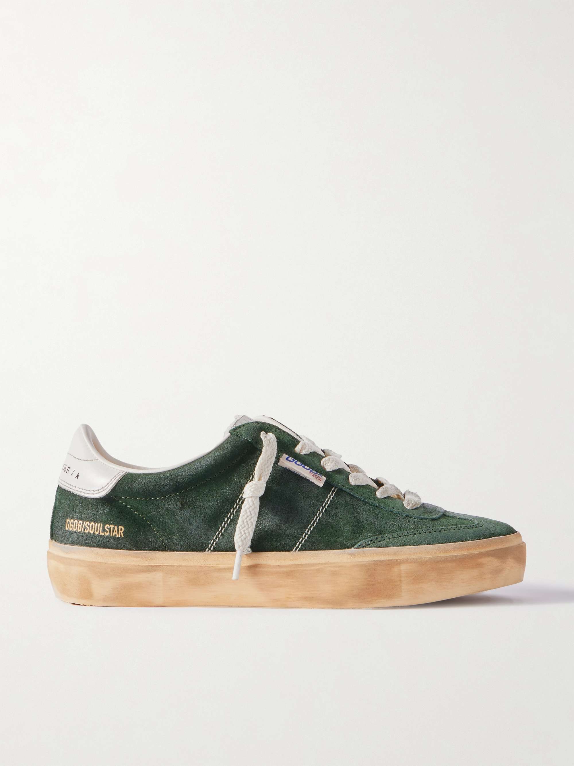 Soul-Star Leather-Trimmed Suede Sneakers