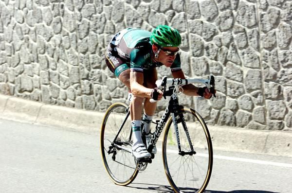 Thomas Voeckler (Europcar) took many risks on the descent
