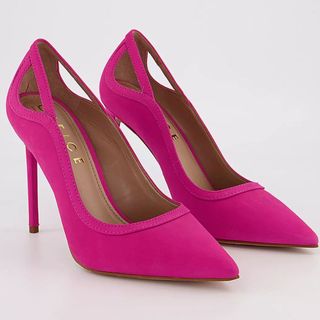 Office pink high heels