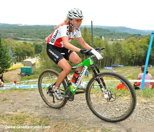 Vivienne Meyer (Switzerland) led the field with a blazing first lap.
