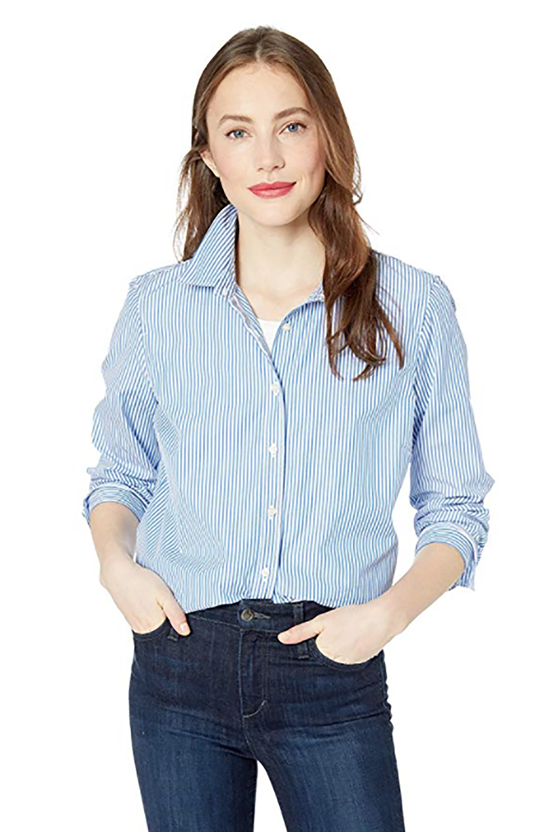 Mercantile Long-Sleeve Striped Shirt