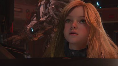 Pragmata Diana and Hugh in a tram