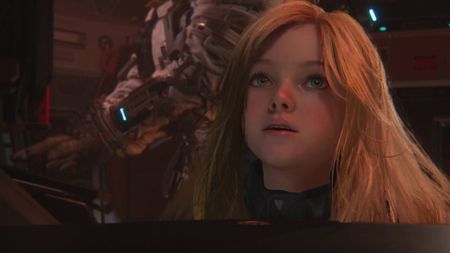 Pragmata Diana and Hugh in a tram