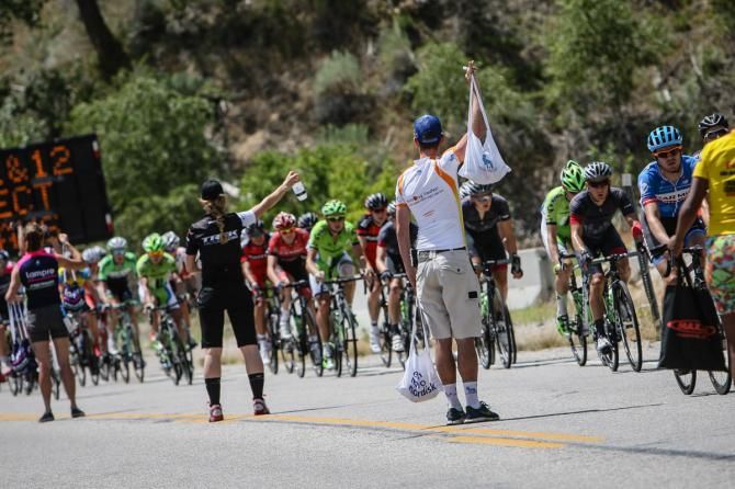 The peloton passes through today's feed zone.
