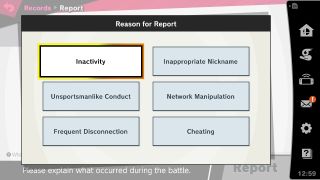 Super Smash Bros Ultimate Report Reason