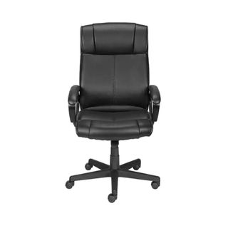  Staples Faux Leather Computer and Desk Chair in black