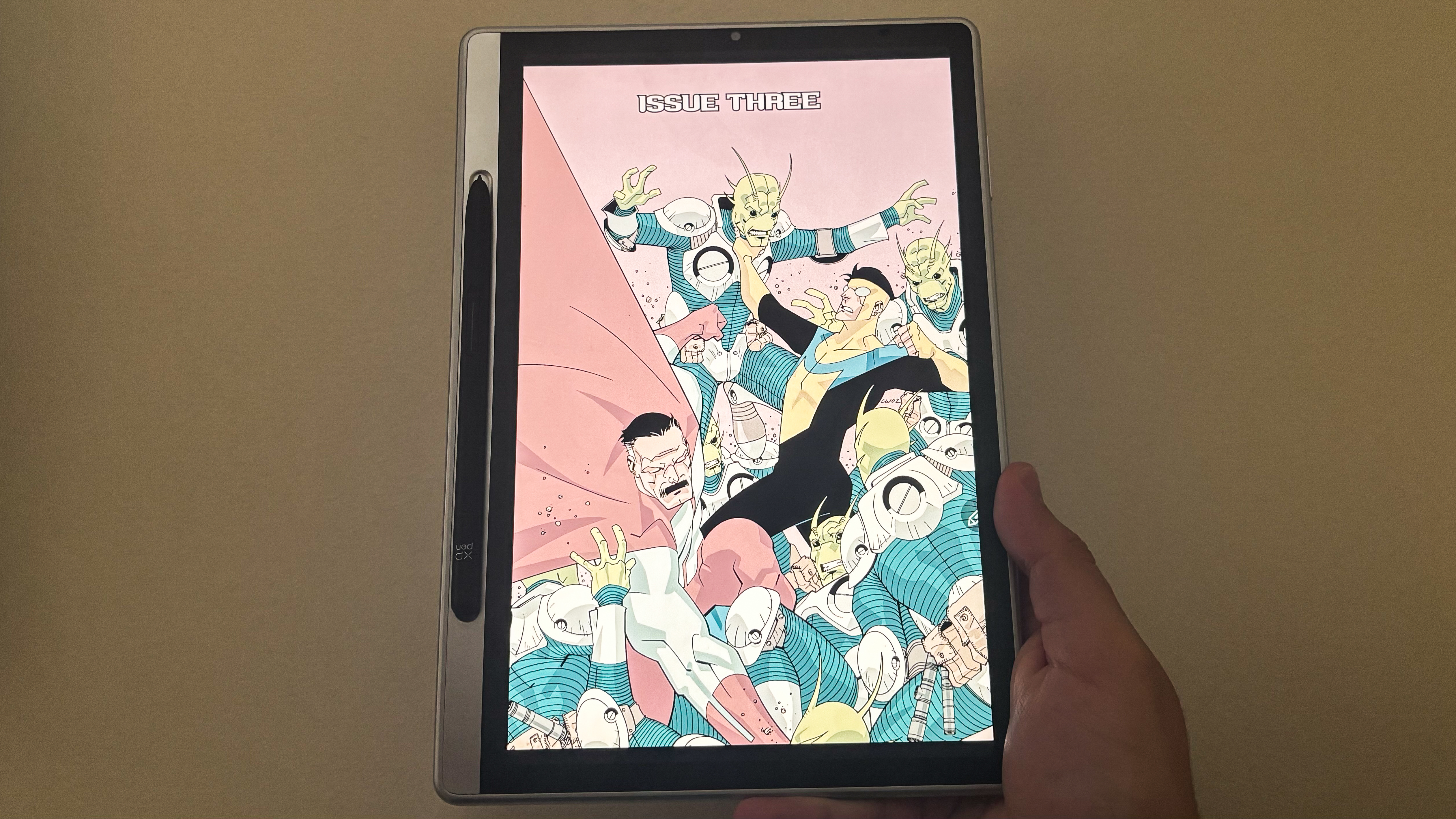 Reading Invincible on the XPPen Magic Note Pad