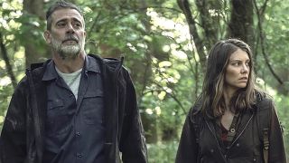 Negan and Maggie in The Walking Dead.