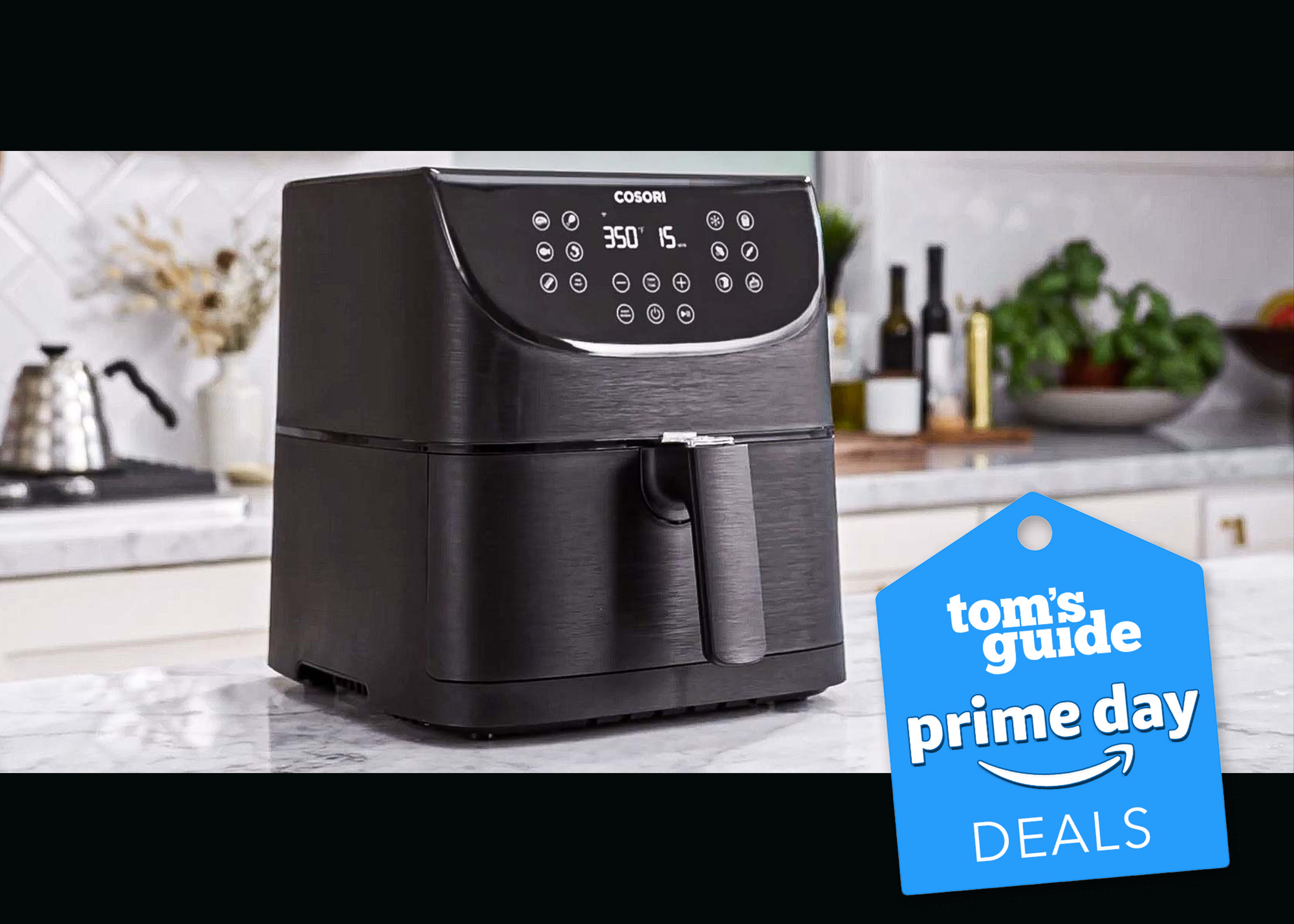 Image of Cosori Smart Air Fryer XL with Prime Day tag