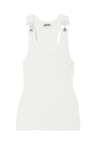 Jean Paul Gaultier Ribbed Buckled Cotton Tank