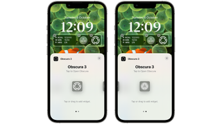 Obscura 3 lock screen widgets in iOS 16 on an iPhone