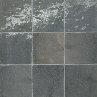 Gray glossy tiles