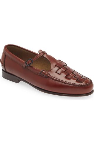 Maqueda Woven T-Strap Loafer