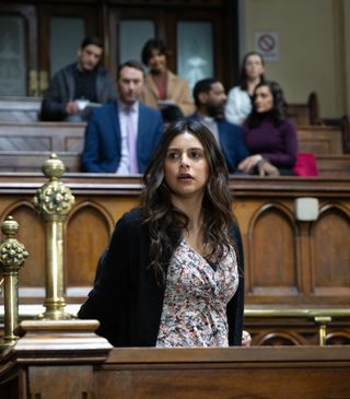There were huge court dramas in Emmerdale for evil Meena (Paige Sandhu).
