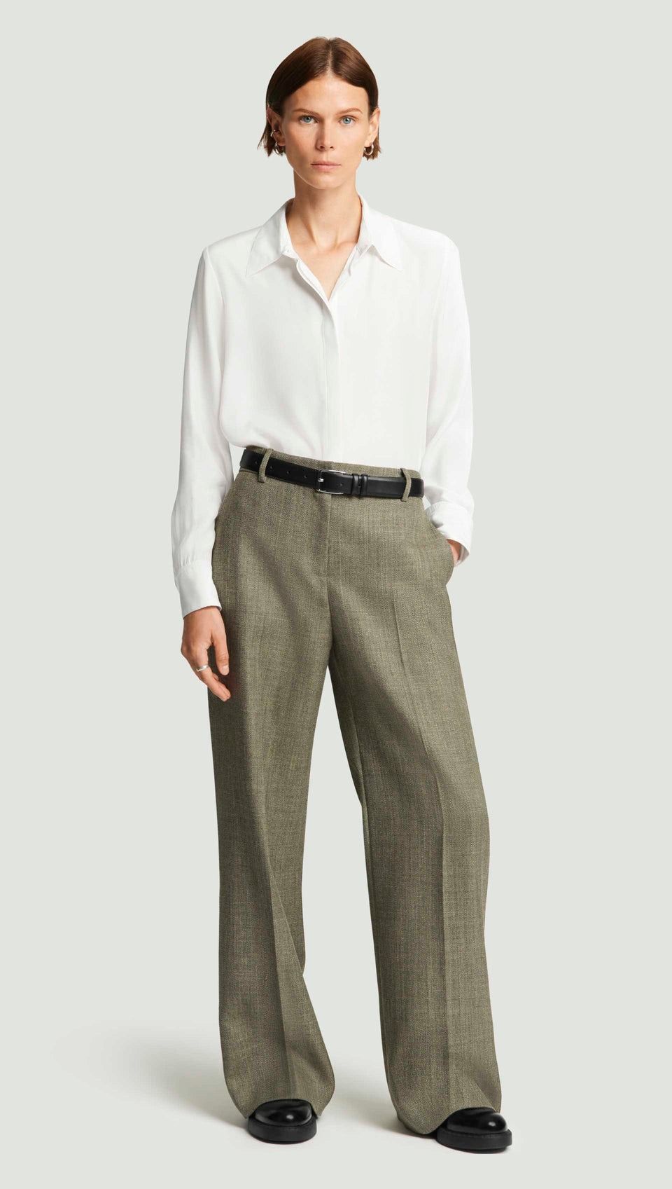 Argent, Soho Trouser in Herringbone | Ash