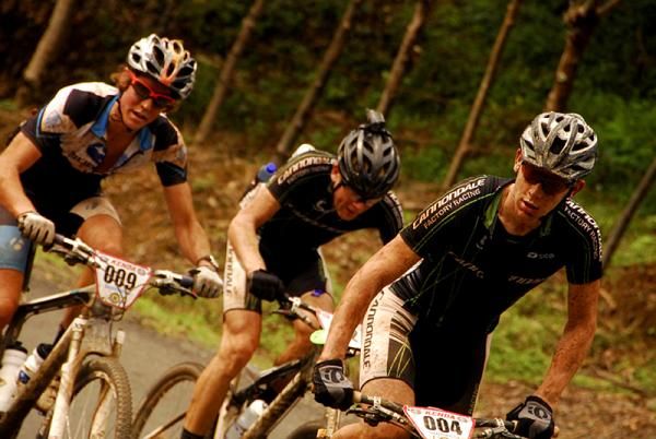 Sam Schultz sits on the Cannondale train.